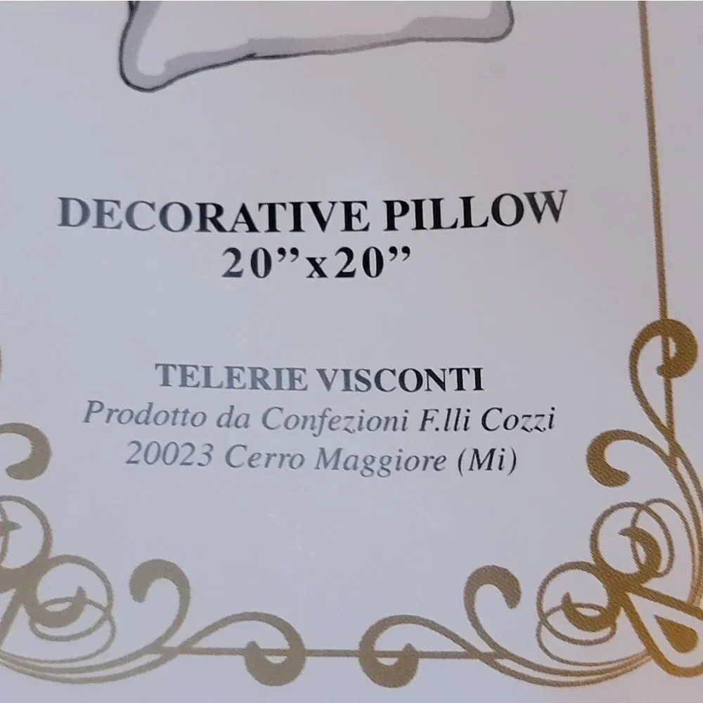 TELERIE VISCONTI VENETIAN VELVET ITALIAN LUXURY PILLOW 20
